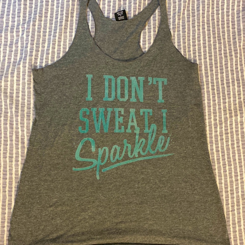 L Chin Up Apparel Grey Motivation Tank